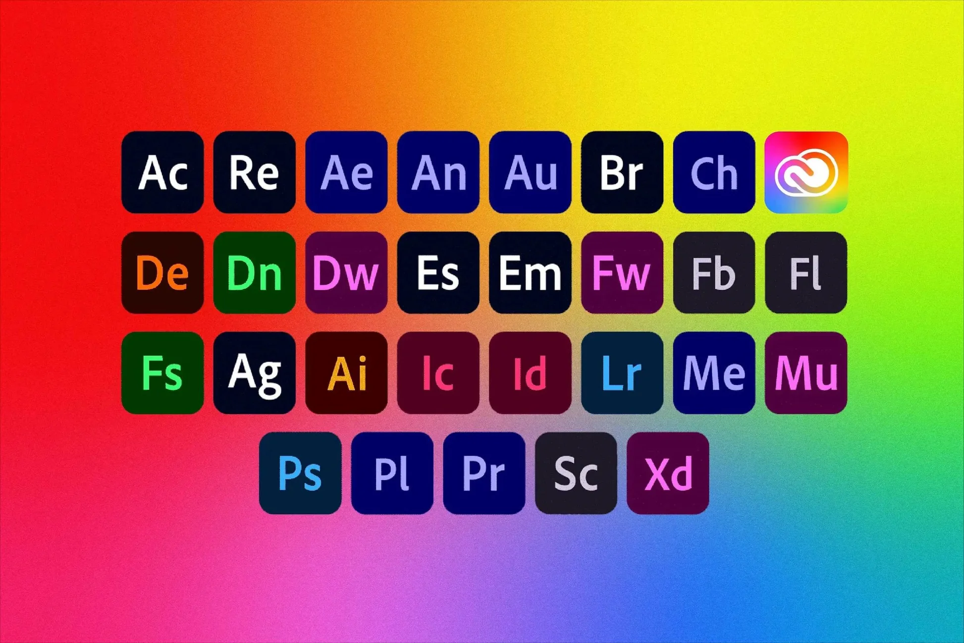 Logo of adobe creative cloud collection 2023, a software suite for creative professionals