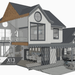 3d model of a house with porch and stairs designed using chief architect interiors x14 software