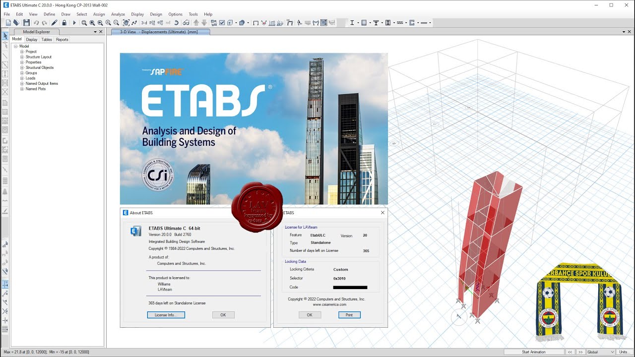 Csi etabs ultimate 2022 free download with