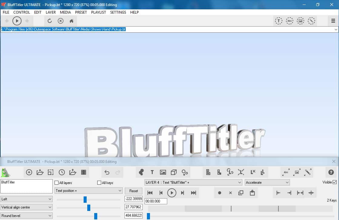 Blufftitler ultimate / professional video maker software